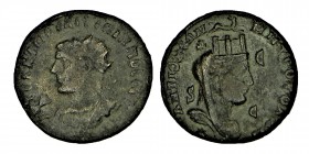 SYRIA, Seleucis and Pieria. Antioch. Philip I. (244-249 AD)
 Æ Radiate and cuirassed bust left / Turreted, veiled and draped bust of Tyche of Antioch ...