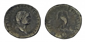IMP TITVS CAES VESPASIANVS AVG (69/79)
Obverse description: Titus laureate head on right (O *) Obverse translation: "Imperator Titus Cæsar Vespasianus...