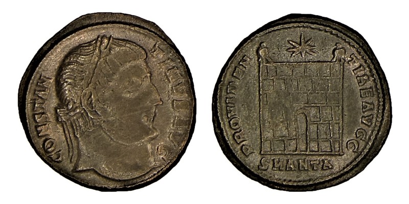 CONSTANTIUS II (Caesar, 324-327) 
Follis. Antioch. Obv: FL IVL CONSTANTIVS NOB C...