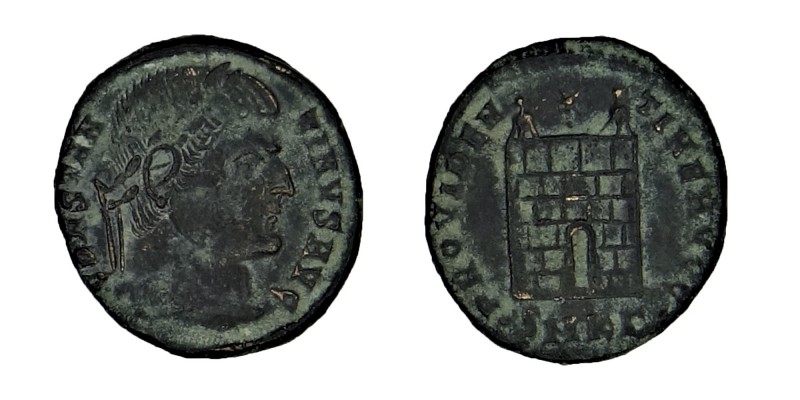 CONSTANTIUS II (Caesar, 324-327). Follis. Antioch.
Obv: FL IVL CONSTANTIVS NOB C...