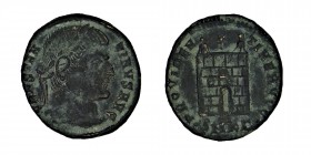 CONSTANTIUS II (Caesar, 324-327). Follis. Antioch.
Obv: FL IVL CONSTANTIVS NOB C.
Laureate, draped and cuirassed bust left.
Rev: PROVINDENTIAE CAESS/ ...