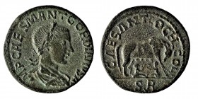 Pisidia, Antioch. Gordian III (238-244)
AE, IMP CAES M ANT GORDIAN VS AVG, laureate, draped and cuirassed bust right / CAES ANTIOCH COL SR, wolf and t...