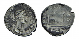 Crispina. Augusta, (AD 178-182)
AR Denarius, Rome mint. Struck under Commodus, CRISPI NA AVG, draped bust right, wearing hair waved and knotted in chi...