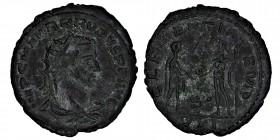 PROBUS, (276-282)
Antoninianus, Siscia, 1. Em. 276. IMP C M AVR PROBVS AVG. Draped armor bust with Stkr. right. RV / CLEMENTIA TEMP / P / XXI. Emperor...