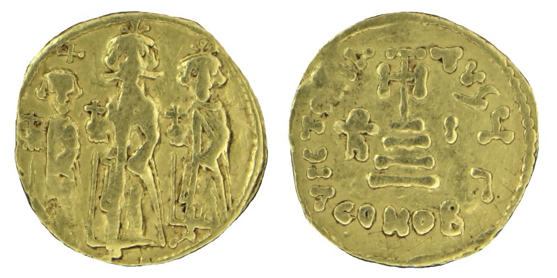 Heraclius Constantine and Heraclonas, (610-641) 
Solidus Constantinopolis, indic...