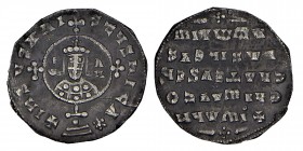 AR Miliaresion (969-976)
n. Chr. BYZANTINE EMPIRE - JOHN I TZIMISCES, Constantinopolis ss+obv. Cross crosslet on globes above two steps at centre circ...