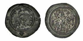 Sasania Kingdom. Hey-aaj-amid-kavad (ridicule). Khusrohi 531-579. Drachm. Condition: very good, 
4,13 gr. 30,6 mm.