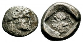 Very İnteresting Archaic Silver Coin, Circa 475-460 BC.
Condition: Very Fine

Weight: 10,17 gr
Diameter: 20,65 mm
