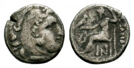 Kingdom of Macedon, Alexander III 'The Great' (336-323 B.C.). AR drachm
Condition: Very Fine

Weight: 3,79 gr
Diameter: 17,00 mm