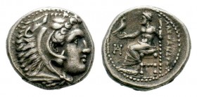 Kingdom of Macedon, Alexander III 'The Great' (336-323 B.C.). AR drachm
Condition: Very Fine

Weight: 3,96 gr
Diameter: 15,50 mm
