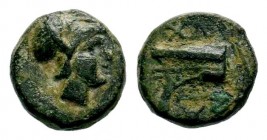 KINGS OF MACEDON. Demetrios I Poliorketes (306-283 BC). Ae. Salamis.
Condition: Very Fine

Weight: 2,06 gr
Diameter: 11,70 mm