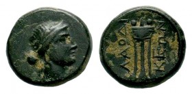 SELEUKIS & PIERIA. Seleukeia Pieria. Ae (1st century BC).
Condition: Very Fine

Weight: 4,66 gr
Diameter: 15,15 mm