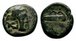 SELEUKIS & PIERIA. Seleukeia Pieria. Ae (1st century BC).
Condition: Very Fine

Weight: 6,48 gr
Diameter: 16,00 mm