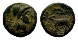 SELEUKIS & PIERIA. Seleukeia Pieria. Ae (1st century BC).
Condition: Very Fine

Weight: 4,55 gr
Diameter: 14,75 mm