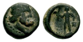 SELEUKIS & PIERIA. Seleukeia Pieria. Ae (1st century BC).
Condition: Very Fine

Weight: 4,44 gr
Diameter: 15,20 mm