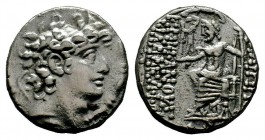 SELEUKID KINGS of SYRIA. Philip I Philadelphos. Circa 95/4-76/5 BC. AR Tetradrachm
Condition: Very Fine

Weight: 15,58 gr
Diameter: 25,10 mm