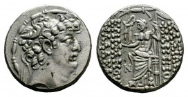 SELEUKID KINGS of SYRIA. Philip I Philadelphos. Circa 95/4-76/5 BC. AR Tetradrachm
Condition: Very Fine

Weight: 15,80 gr
Diameter: 24,90 mm
