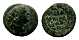 AEOLIS. Elaia. Ae (1st century BC-1st century AD).
Condition: Very Fine

Weight: 2,94 gr
Diameter: 15,90 mm