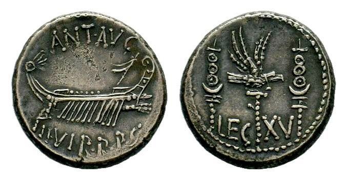 MARK ANTONY. 32-31 BC. AR Legionary Denarius
Condition: Very Fine

Weight: 3,67 ...