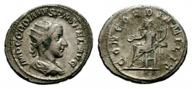 Gordian III AR Antoninianus. Rome, AD 241-243.
Condition: Very Fine

Weight: 4,43 gr
Diameter: 20,80 mm