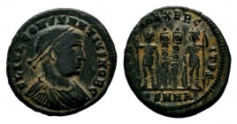 Constantius II as Caesar (324-337 AD). AE Follis
Condition: Very Fine

Weight: 2,57 gr
Diameter: 17,50 mm