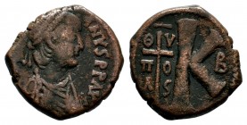 Justinian I. AE Half Follis, 527-565 AD.
Condition: Very Fine

Weight: 8,31 gr
Diameter: 23,00 mm