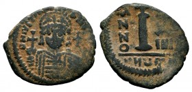 Justinian I, 527-565 AD.
Condition: Very Fine

Weight: 4,03 gr
Diameter: 19,60 mm