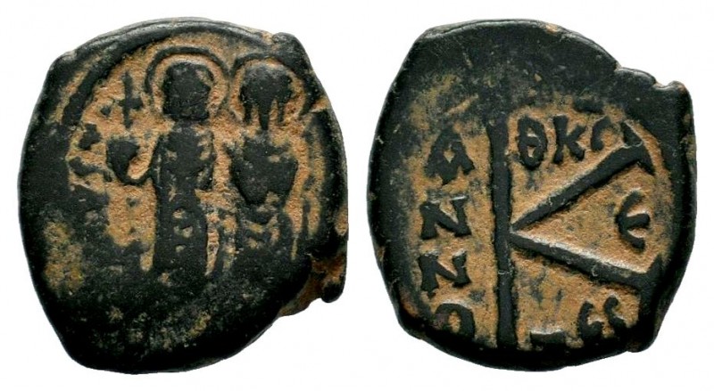Justin II, with Sophia. 565-578. Æ Half Follis
Condition: Very Fine

Weight: 6,2...