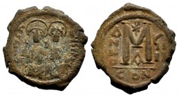 Justin II, with Sophia. 565-578. Æ Follis
Condition: Very Fine

Weight: 13,33 gr
Diameter: 28,85 mm