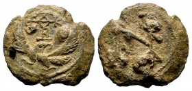 BYZANTINE LEAD SEALS. 7th - 13th C. AD.
Condition: Very Fine

Weight: 14,41 gr
Diameter: 23,00 mm