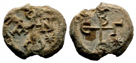 BYZANTINE LEAD SEALS. 7th - 13th C. AD.
Condition: Very Fine

Weight: 11,00 gr
Diameter: 20,15 mm
