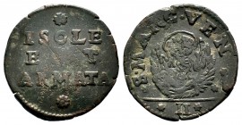 ITALY, Venezia (Venice). Coinage for the Islands and the Armed Forces. Æ Gazzetta per Isole e Armata
Condition: Very Fine

Weight: 7,60 gr
Diameter: 2...