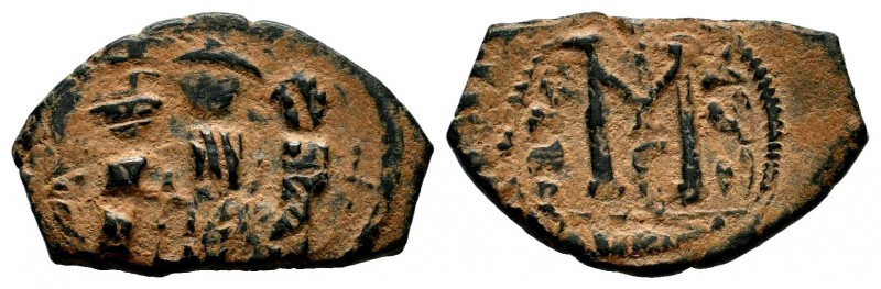 ARAB-BYZANTINE. Early Caliphate (636-660). Ae Fals. 
Condition: Very Fine

Weigh...