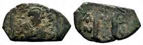 ARAB-BYZANTINE. Early Caliphate (636-660). Ae Fals. 
Condition: Very Fine

Weight: 4,93 gr
Diameter: 15,00 mm