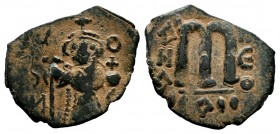 ARAB-BYZANTINE. Early Caliphate (636-660). Ae Fals. 
Condition: Very Fine

Weight: 2,71 gr
Diameter: 20,65 mm