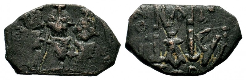 ARAB-BYZANTINE. Early Caliphate (636-660). Ae Fals. 
Condition: Very Fine

Weigh...