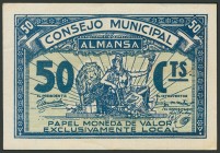 ALMANSA (ALBACETE). 50 Céntimos. (1938ca). (González: 549). EBC.