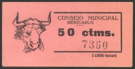 BENICARLO (CASTELLON). 50 Céntimos. (1938ca). (González: 1072). EBC.