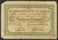 CIEZA (MURCIA). 25 Céntimos. 1937. (González: 1965). RC.