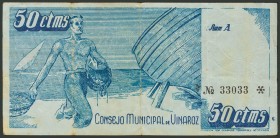 VINAROZ (CASTELLON). 50 céntimos. 1 de Febrero de 1937. (González: 5774). BC.