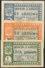 ANGLES (GERONA). 25 Céntimos, 50 Céntimos y 1 Peseta. 9 de Noviembre de 1937. (González: 6292/94). MBC/BC.