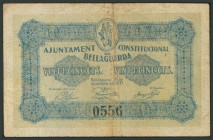 BELLAGUARDA (LERIDA). 25 Céntimos. 3 de Diciembre de 1937. (González: 6958). RC.