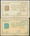 BELLCAIRE D´URGELL (LERIDA). 50 Céntimos y 1 Peseta. 4 de Enero de 1937. (González: 6967/68). BC.