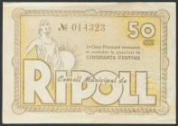 RIPOLL (GERONA). 50 Céntimos. Junio 1937. (González: 9647). EBC.