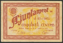 SEU D´URGELL (LERIDA). 50 Céntimos. 30 de Junio de 1937. (González: 9997). MBC.