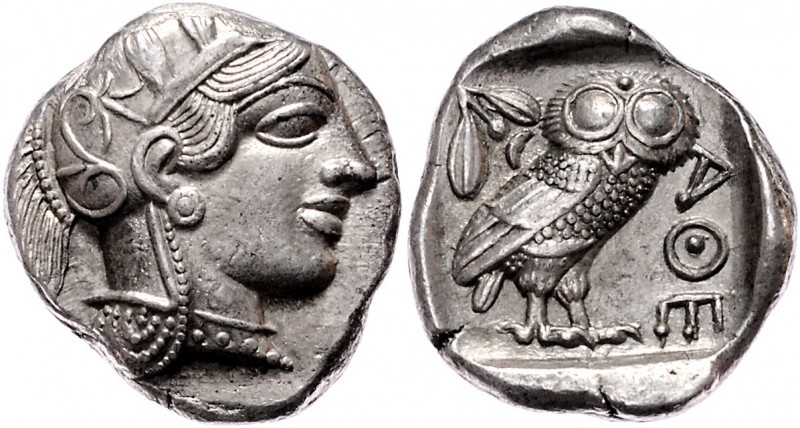 Griechen Attika
Athen ca. 449 - 404 v. Chr. Tetradrachme o. J. 17,19g. SNG Cop ...