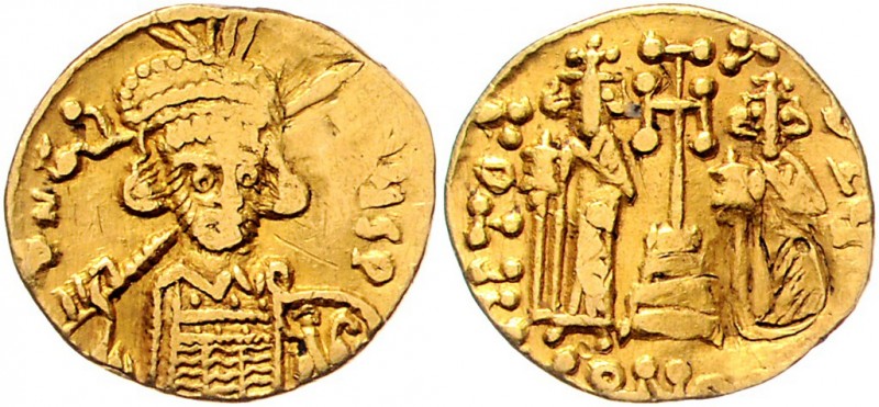 Byzanz Königreich
Constantinus IV. mit Heraclius und Tiberius 668 - 685 Gold So...