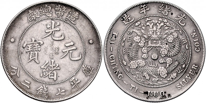 China Tar - Ching - Ti - Kua
 Dollar o. J. (1908) Tientsin Central Mint. 26,67g...