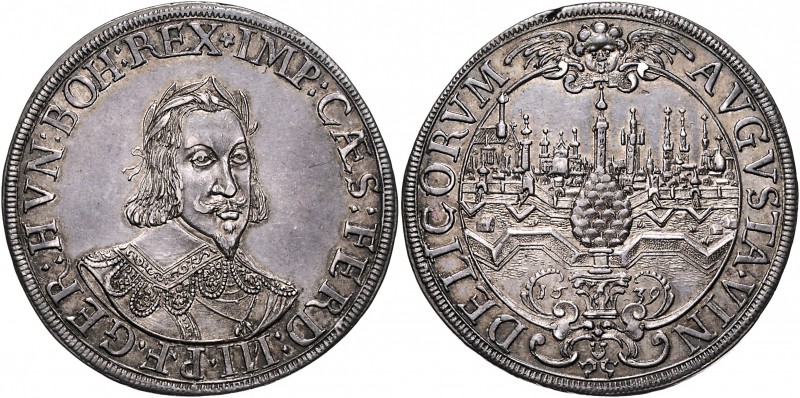 Deutschland Augsburg
Stadt Taler 1639 mit Titel Ferdinand III. Augsburg. 29,34g...