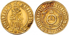 Deutschland Dortmund
Friedrich III. von Habsburg 1452 - 1493 Goldgulden o. J. mit Kaisertitel. Dortmund. 3,40g. Friedb. 855, Meyer 47. ss